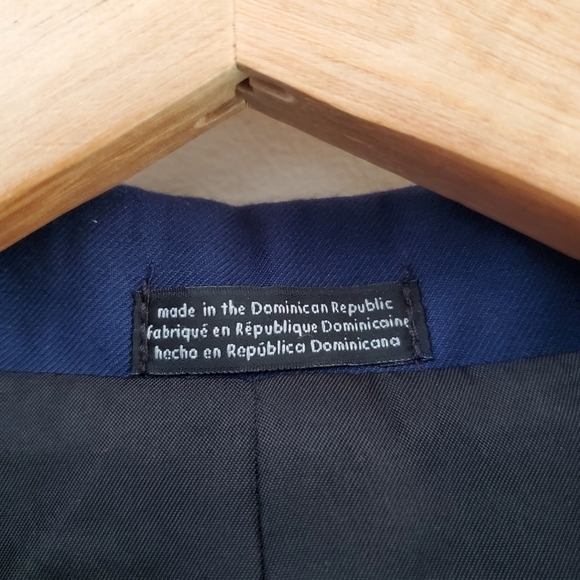 Calvin Klein Navy Blue Regular Fit Two Button Blazer Size 12 - Picture 6 of 10